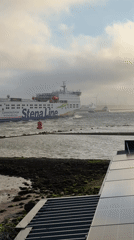 Ferry operations and motorcycles observed at Hook of Holland port