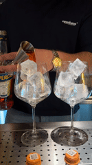 Cocktail preparation and display observed in Yerevan, Armenia