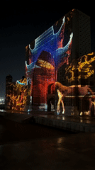 Light show illuminates historic Islamic architecture in Samarkand