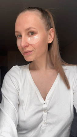 Woman documents morning skincare routine in Khimki selfie videos