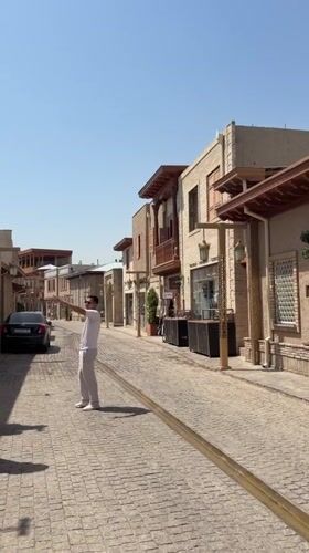 Morning pedestrian activity recorded in Tashkent's historic district