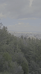 Elevated views of Stara Zagora captured from hillside overlook