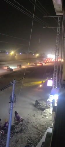 Street scene observed from above in Quetta, Pakistan