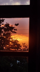 Everyday moments captured during sunset in Ukrainian rural settlement