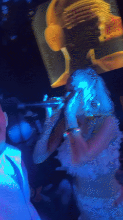 Nightclub celebration with karaoke captured in Pazardzhik, Bulgaria