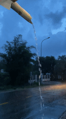 Rainy evening documented through multiple perspectives in Mũi Né