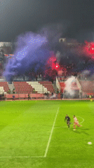 Packed stadium hosts nighttime soccer match in Meknes, Morocco