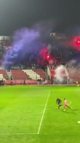 Packed stadium hosts nighttime soccer match in Meknes, Morocco