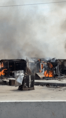 Building Fire Damages Market Structures in Lekki, Nigeria