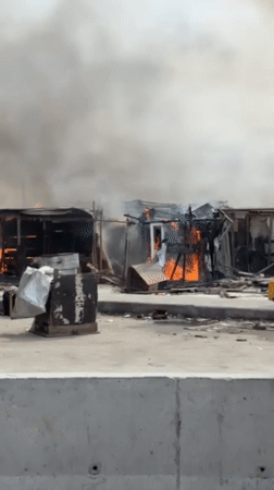 Building Fire Damages Market Structures in Lekki, Nigeria