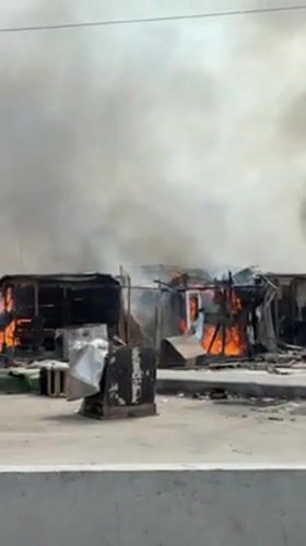 Building Fire Damages Market Structures in Lekki, Nigeria