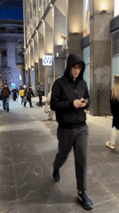 Evening street life documented in Saint Petersburg