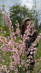 Woman in plaid jacket filmed outdoors in Kryvyi Rih