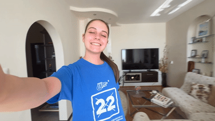 Young woman documents casual moments in Bulgarian home setting