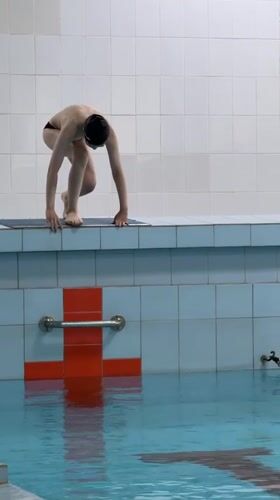 Children's swimming activities observed at Birobidzhan pool facility