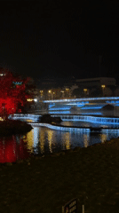 Nighttime scenes captured in illuminated Wulingyuan district