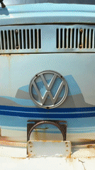 Beach-themed VW bus spotted in Buleleng, Indonesia