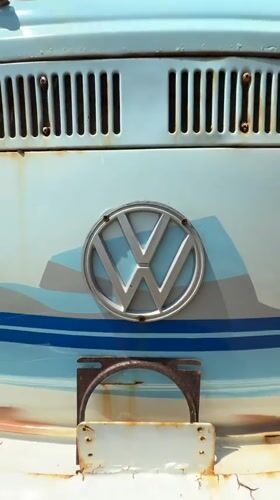 Beach-themed VW bus spotted in Buleleng, Indonesia