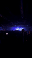 Barcelona nightlife: concert performance and traffic signals documented