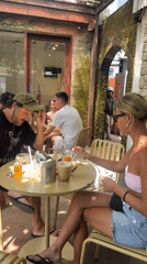 Early morning cafe activity documented in North Kuta
