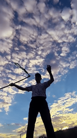 Baton and card skills on a Karaganda evening