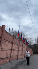 Spring afternoon documented along Saint Petersburg waterway and memorial