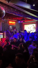 Nightclub scene captured in Plovdiv with dancing crowds