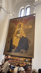Orthodox clergy conduct digital-assisted service in Kotor church