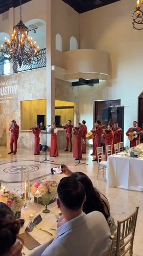 Mariachi band performs at Houston wedding reception