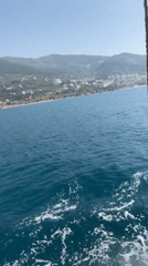 Boat journey recorded off Alanya coast, Turkey