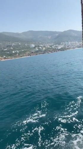 Boat journey recorded off Alanya coast, Turkey