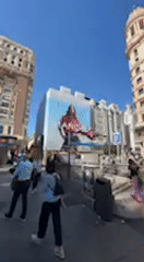 Busy pedestrian activity recorded across central Madrid streets