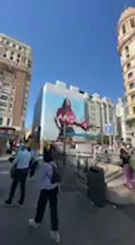 Busy pedestrian activity recorded across central Madrid streets