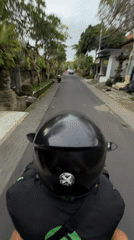 Scooter rider captured on video in Ubud District