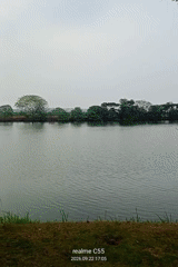 Quiet morning at a West Jakarta lakeside park