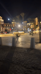 Nighttime Middle Eastern plaza and walkway scenes captured by witnesses