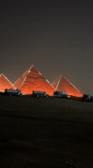 ZAMNA event illuminates Great Pyramids of Giza at night