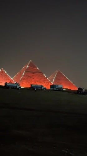 ZAMNA event illuminates Great Pyramids of Giza at night