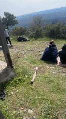 Group enjoys mountain barbecue picnic near Izgrev, Bulgaria
