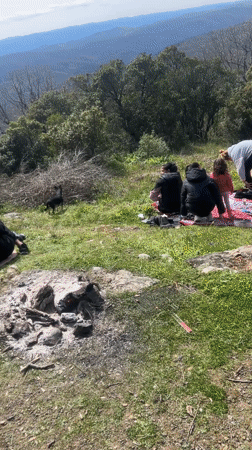 Group enjoys mountain barbecue picnic near Izgrev, Bulgaria