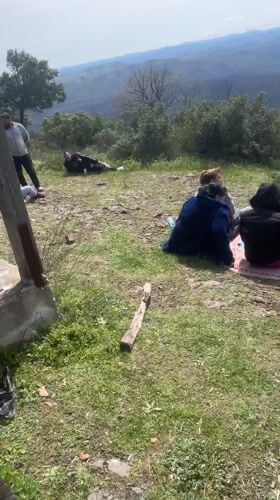 Group enjoys mountain barbecue picnic near Izgrev, Bulgaria