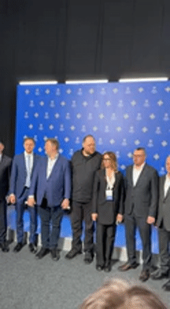 Officials hold formal press conference in Uzhhorod, Ukraine