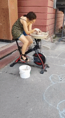 Morning scenes in Novosibirsk: pottery, flowers, market activity