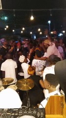 Late-night party in Lokoja with DJ and live drums