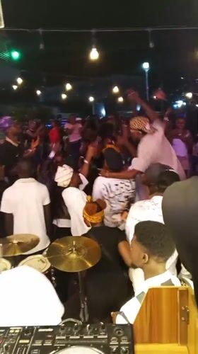 Late-night party in Lokoja with DJ and live drums
