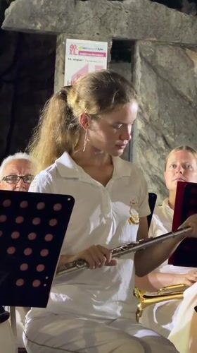 White-clad band performs evening concert through Budva's old town