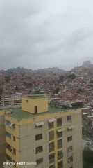 Overcast day scenes documented across Caracas neighborhoods
