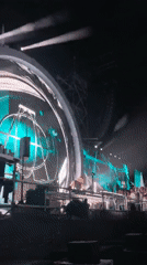 Electronic music night in Sofia, big LED stage visuals