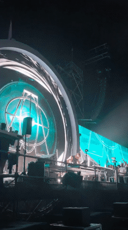 Electronic music night in Sofia, big LED stage visuals