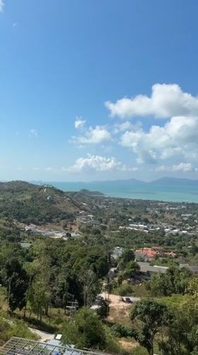 Panoramic tropical vista captured on sunny Ko Samui morning
